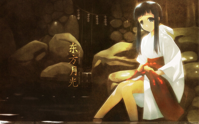 Anime Girl in White Robe — Brown, Serene