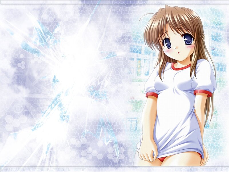 anime girl in white shirt