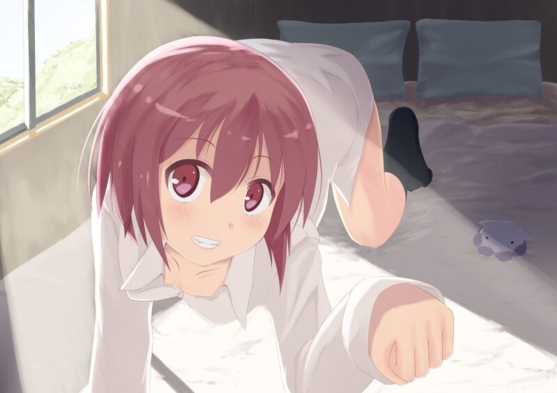 anime girl in white shirt