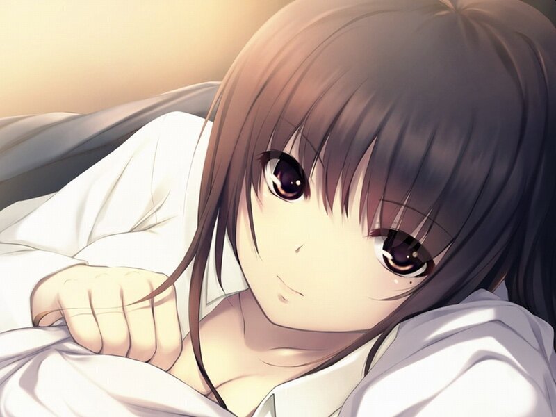 anime girl in white shirt