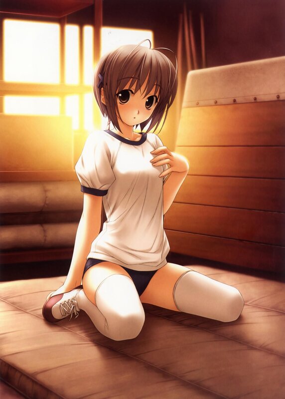 anime girl in white shirt
