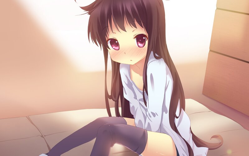 anime girl in white shirt