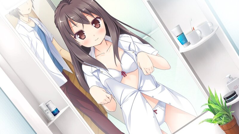 anime girl in white shirt