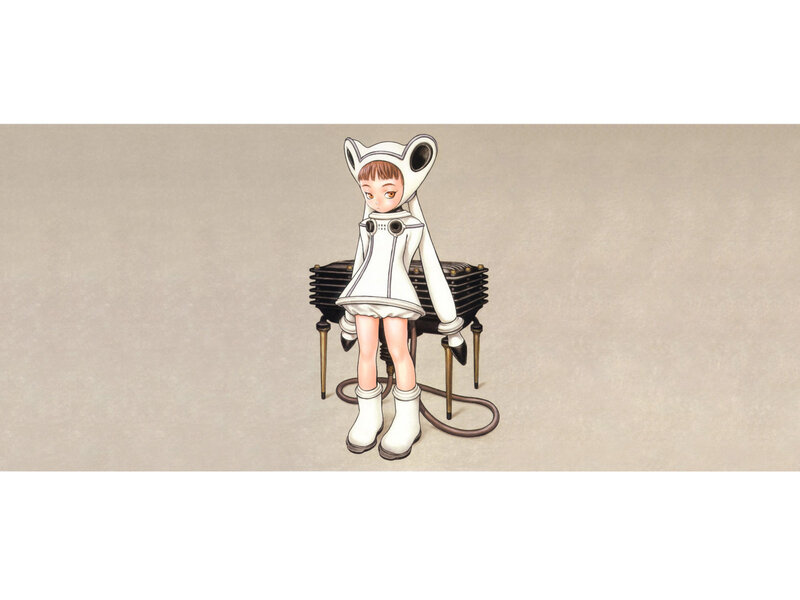 anime girl in white suit