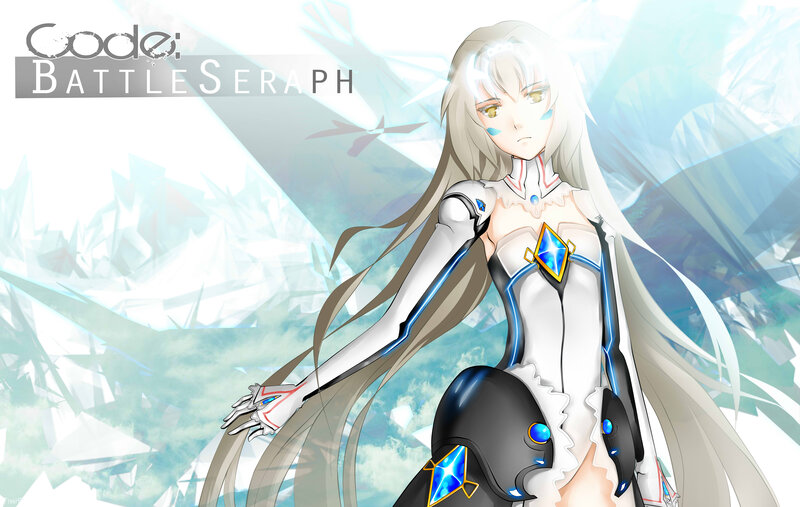 Anime Girl in White Suit — Dramatic, Digital Art