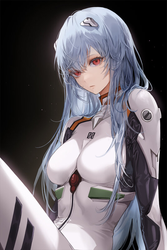 Anime Girl in White Suit — Dramatic, Night