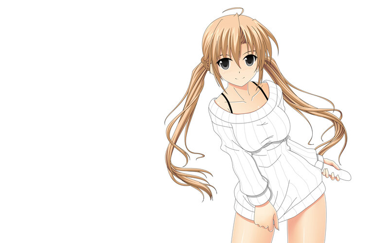 anime girl in white sweater