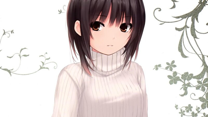 Anime Girl in White Sweater — Calm