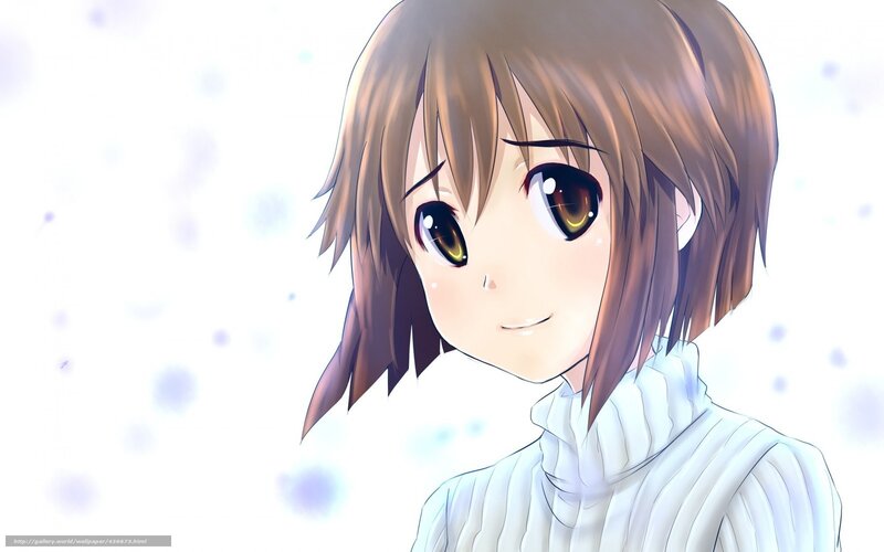 anime girl in white sweater