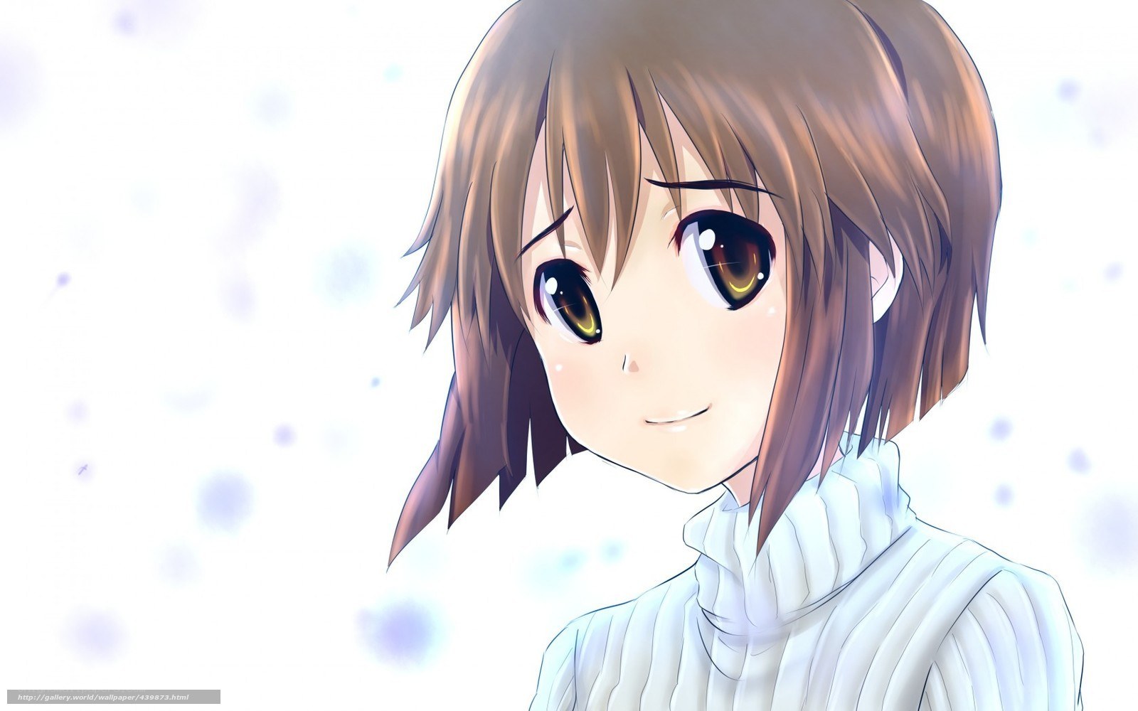 anime girl in white sweater