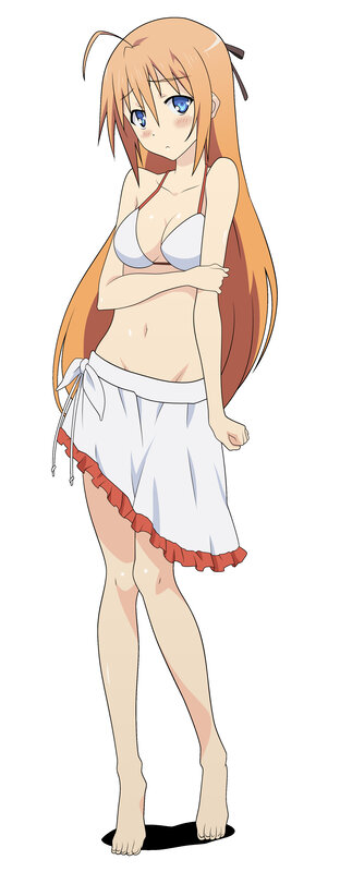 anime girl in white swimsuit
