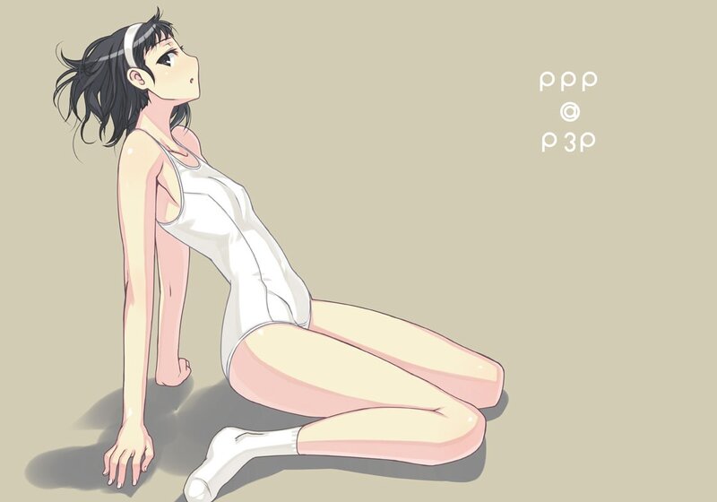 anime girl in white swimsuit