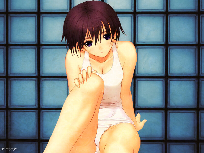 Anime Girl in White Tank