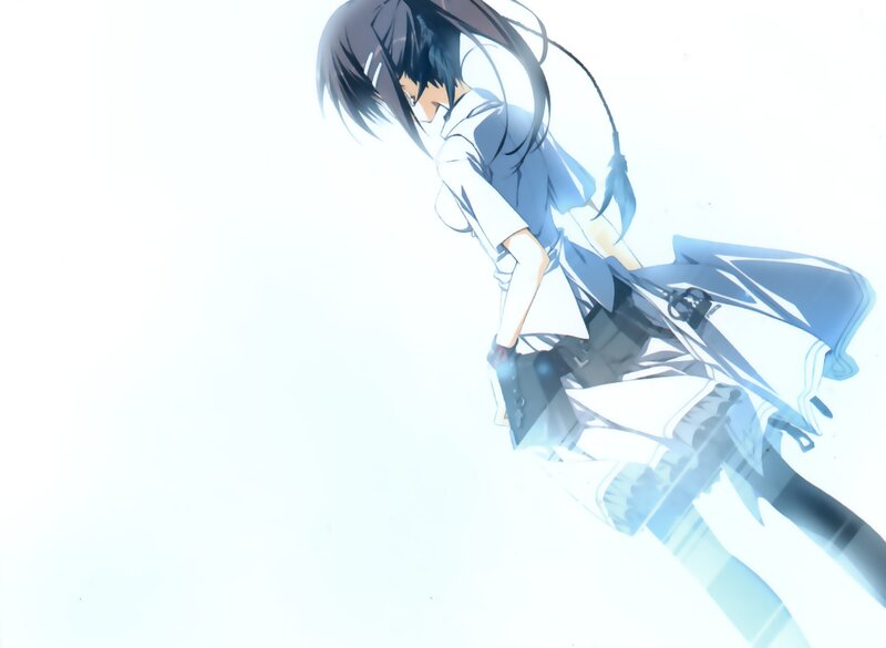 anime girl in white uniform