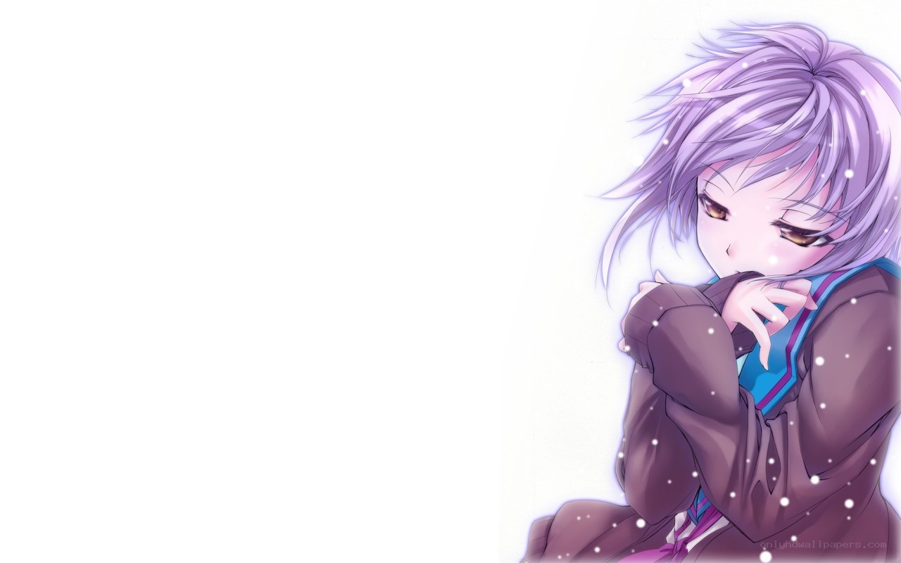 anime girl in winter