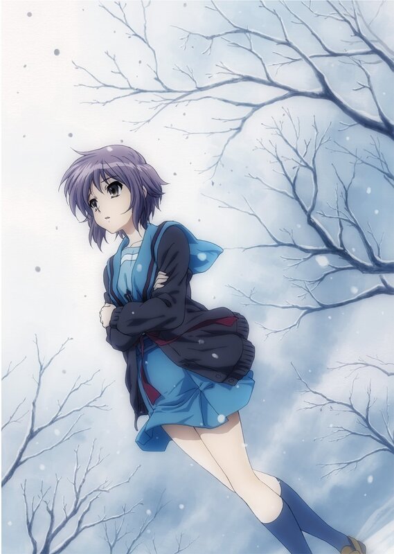 anime girl in winter