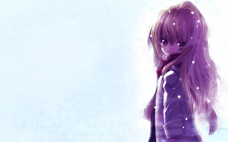 anime girl in winter