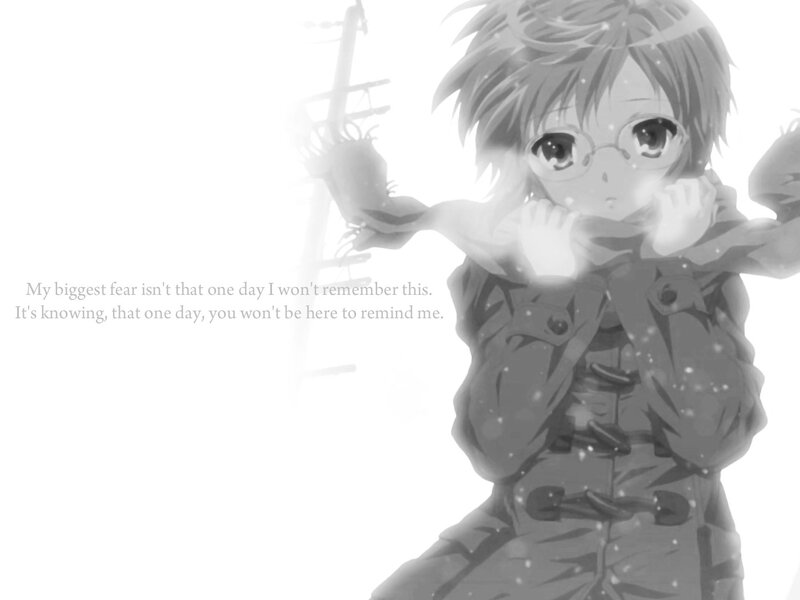 anime girl in winter