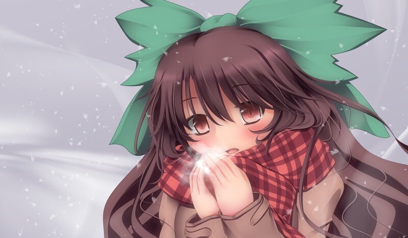 anime girl in winter