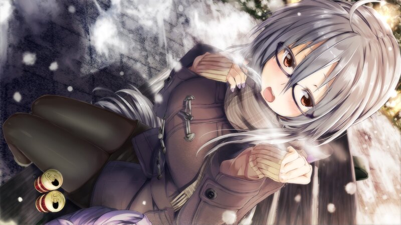 Anime girl in winter