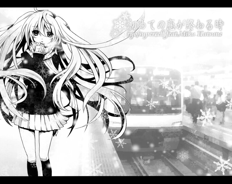 Anime Girl in Winter — Black