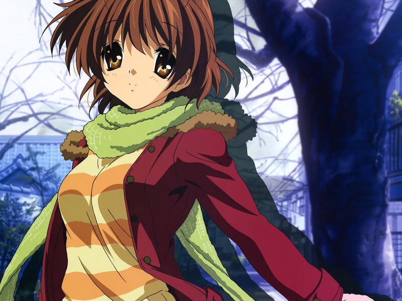 anime girl in winter clothes
