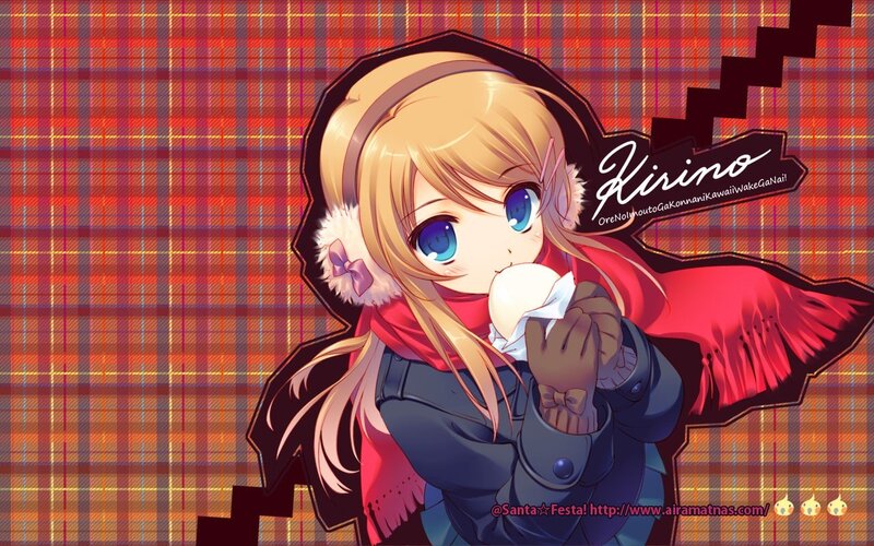 Anime girl in winter clothes