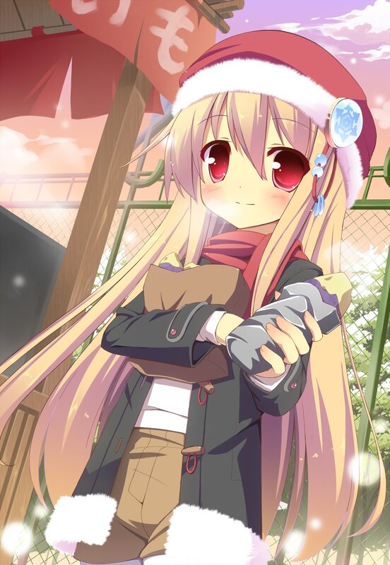 anime girl in winter clothes
