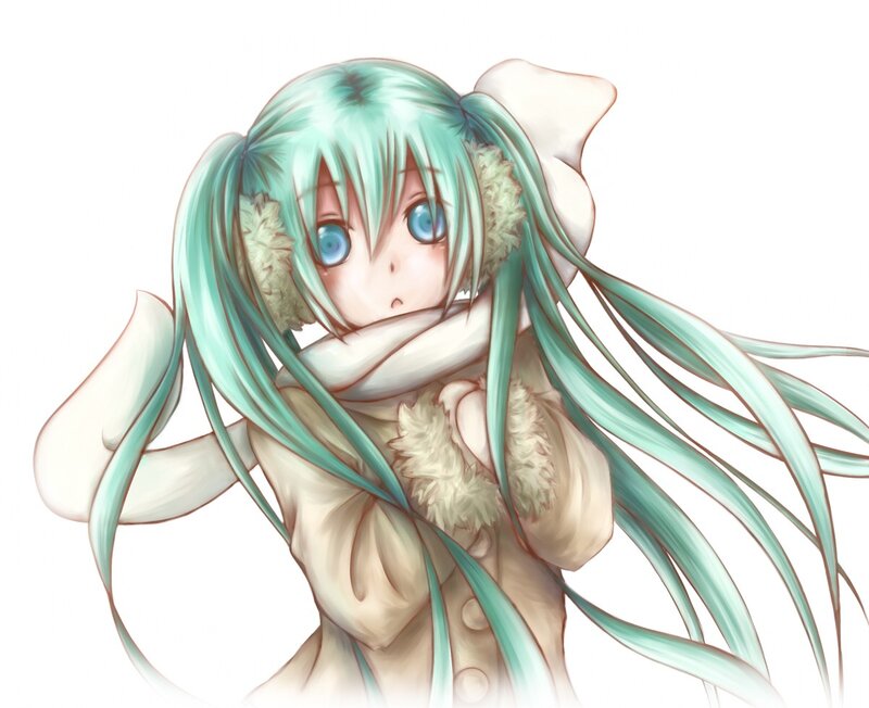 anime girl in winter clothes
