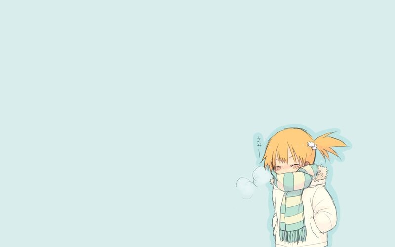 anime girl in winter clothes