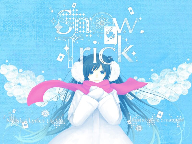 Anime Girl in Winter Clothes — Blue