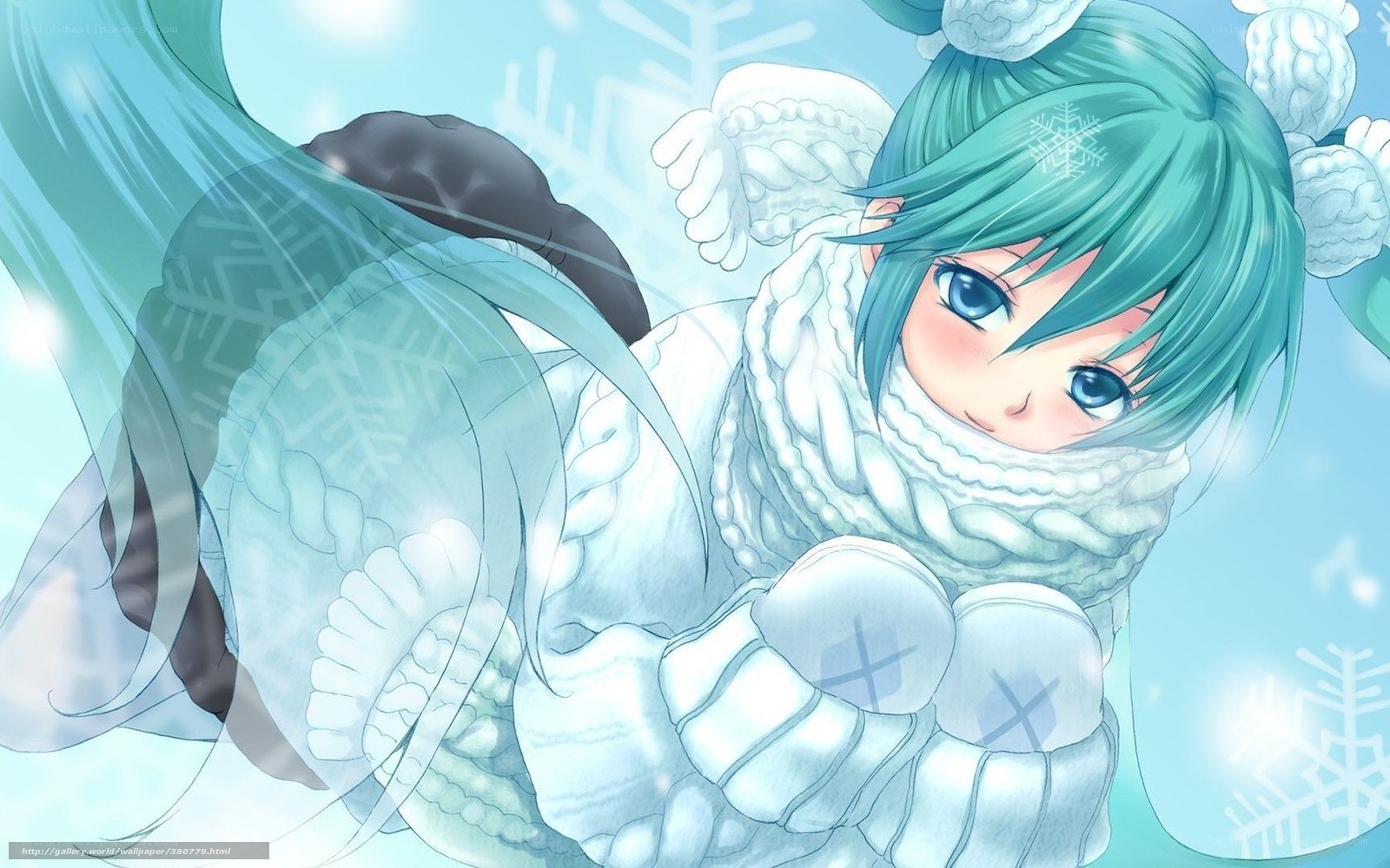 anime girl in winter clothes