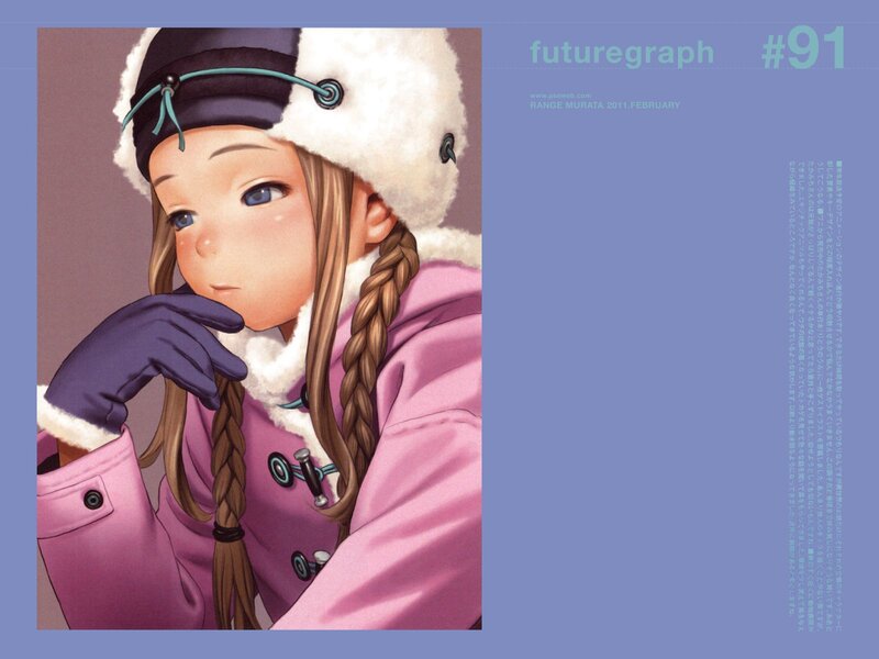 anime girl in winter coat