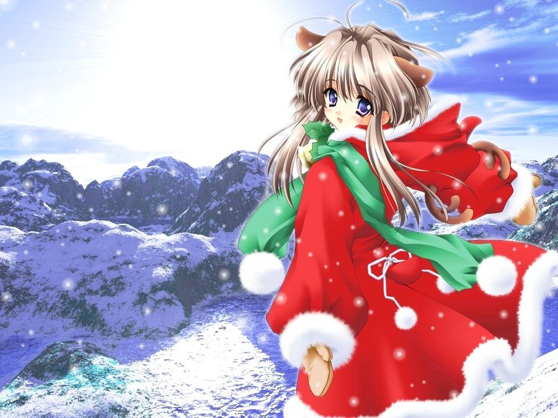 anime girl in winter coat