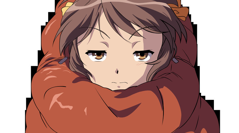 anime girl in winter coat