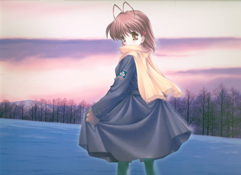 anime girl in winter coat