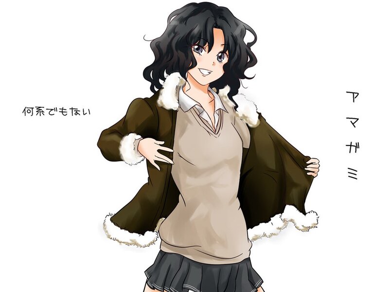 anime girl in winter coat
