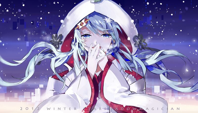 Anime girl in winter coat