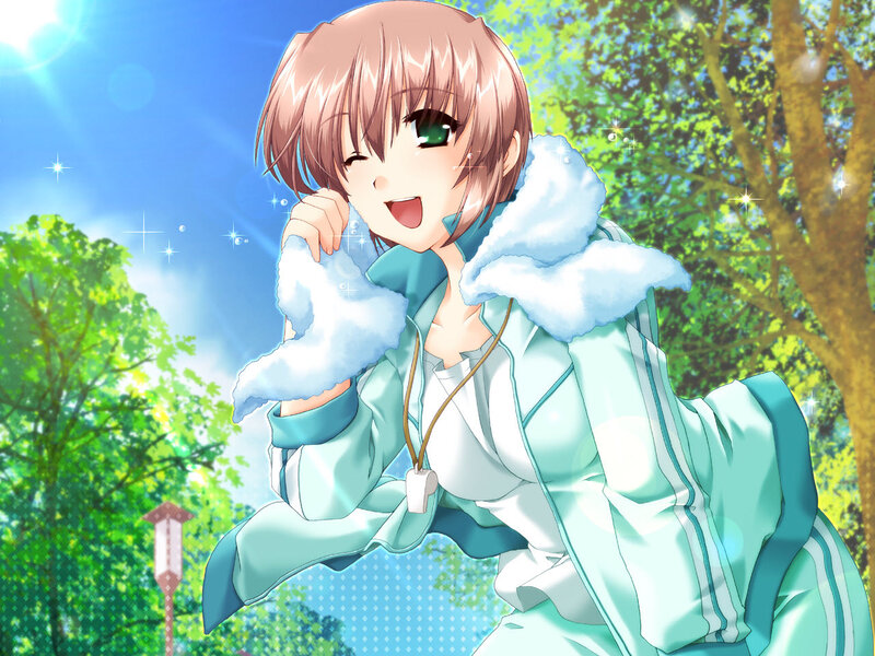anime girl in winter coat