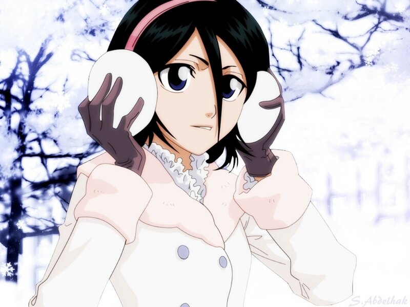 anime girl in winter coat