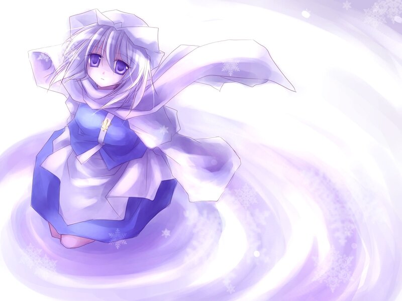 anime girl in winter dress