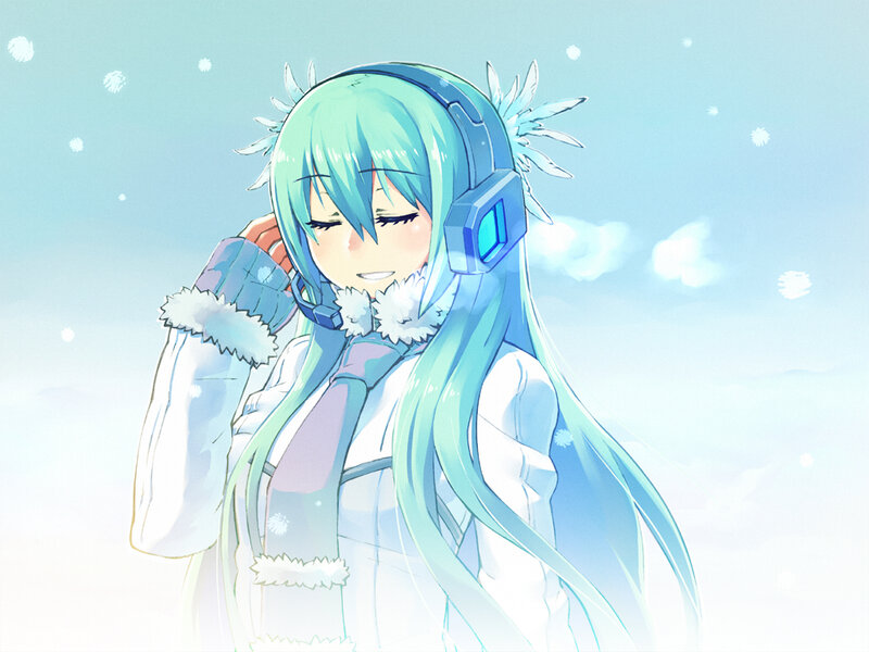 anime girl in winter gear