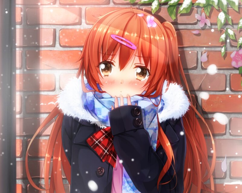 Anime Girl in Winter — Orange