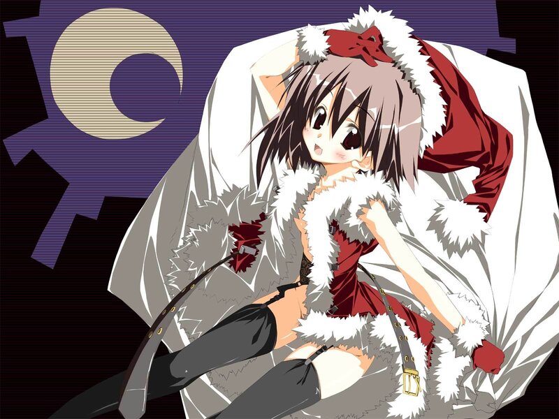 anime girl in winter outfit