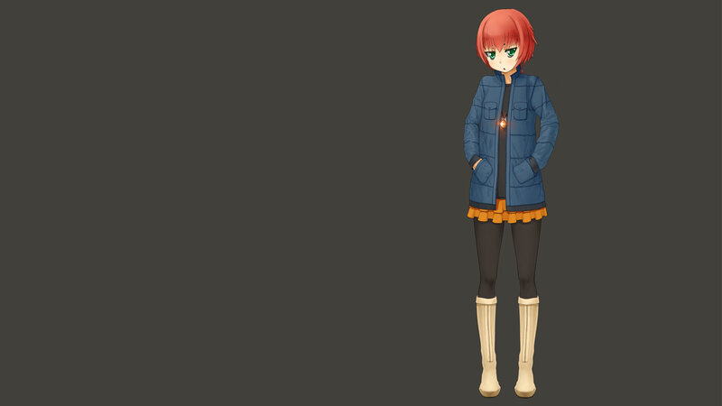 anime girl in winter outfit