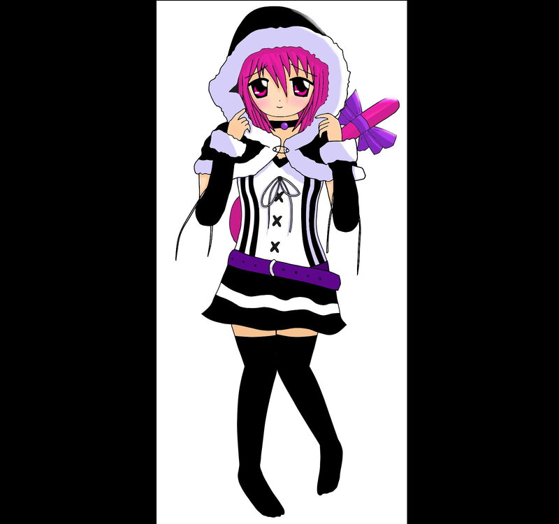 anime girl in winter outfit