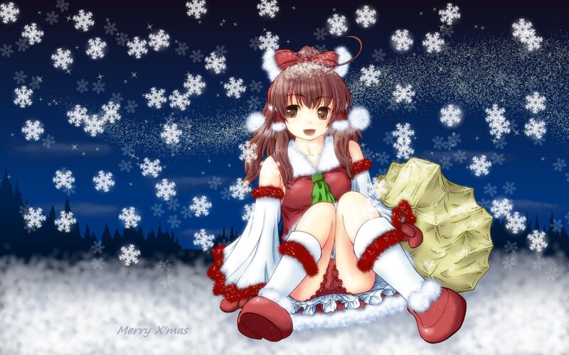 Anime girl in winter outfit
