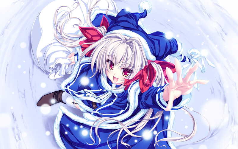 anime girl in winter outfit