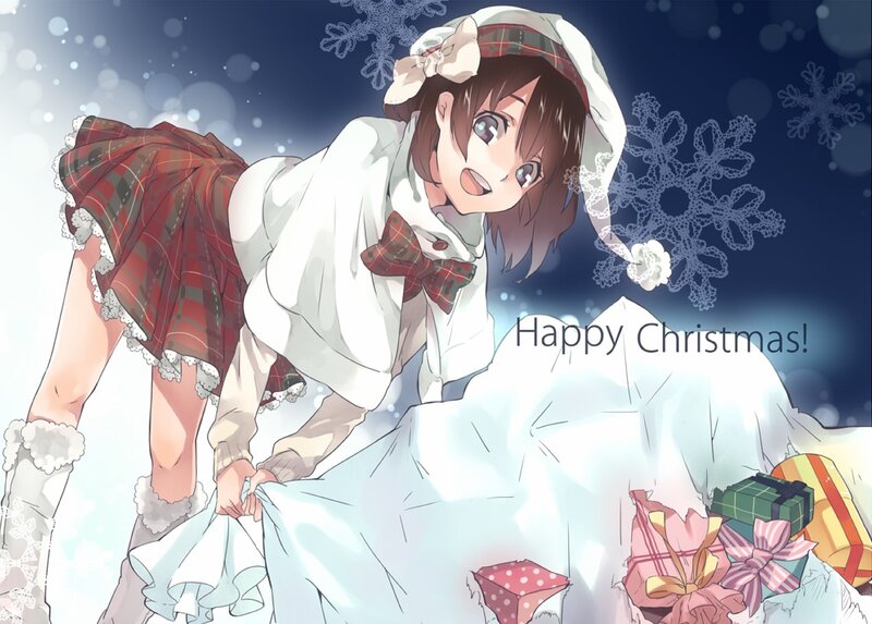 Anime girl in winter outfit