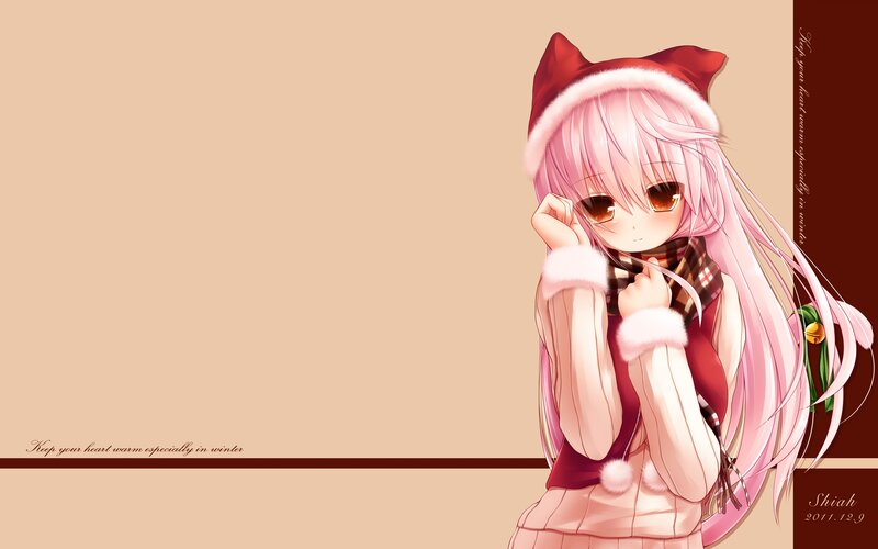anime girl in winter outfit